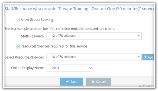 Private Booking Calendar