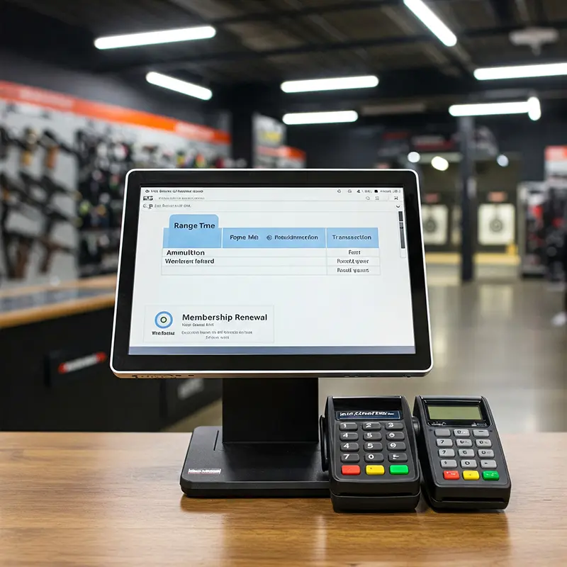 shooting range and gun stores POS dashboard
